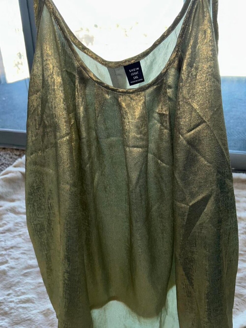 SHEIN Women's Gold and Green Vest